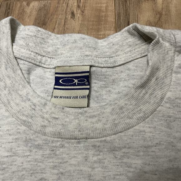 Vintage OP Ocean Pacific Shirt Mens Large Grey Tigers Asia Bamboo Sides Y2K 90s - Picture 3 of 13